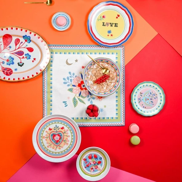 Baci Milano Mamma Mia Kuş Desenli Tatlı Tabağı 16 cm - 2