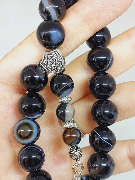 Akik Taşı 17lik Efe Tesbih 12mm (53386) - Resim 4