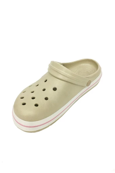 Akınal E195-24  Medical Sabo Kadın Terlik Bej  Beyaz Pembe - Resim 2