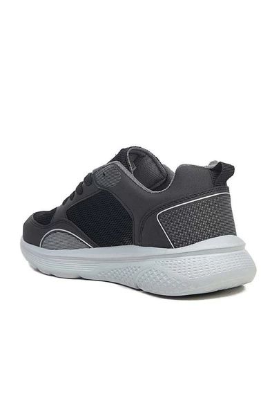 Magg Poınt 571 Deri Trend Sneaker Ayakkabı 36-40 Siyah Gümüş - Resim 3