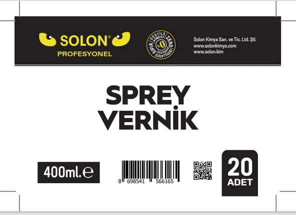 20 Adet (1 Koli) Profesyonel Parlak Sprey Vernik 400 ml - 4