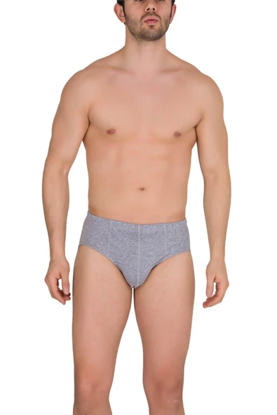 Berrak Erkek Slip Külot 3'Lü Paket - 1056  L Gri