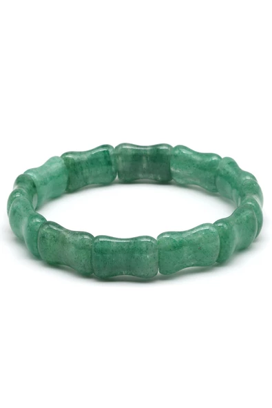 Green Kuvars Doğal Taş Bileklik 10 x 17 mm Özel Kesim - Resim 2