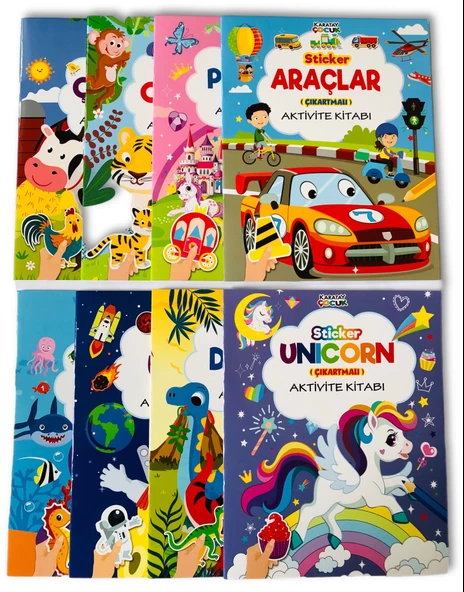 Kapris Sticker Çıkartmalı Aktivite Kitabı 8 Kitap 24 Sayfa