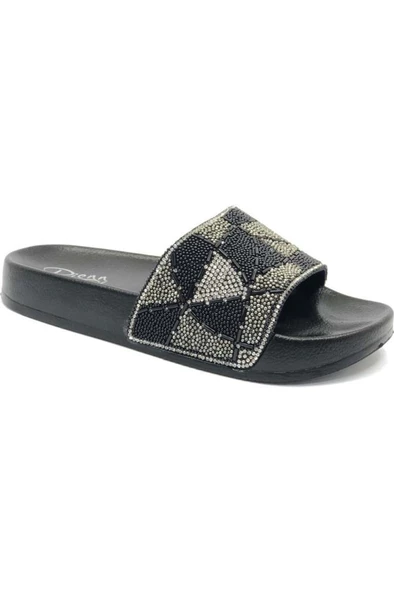Pienn 20031-005 Anatomik Fashion Taşlı  Kadın Terlik