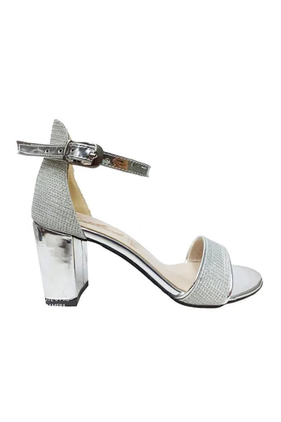 Rüya 010-1 Simli Rugan Tek Bantlı Fashion Kadın Sandalet - 11