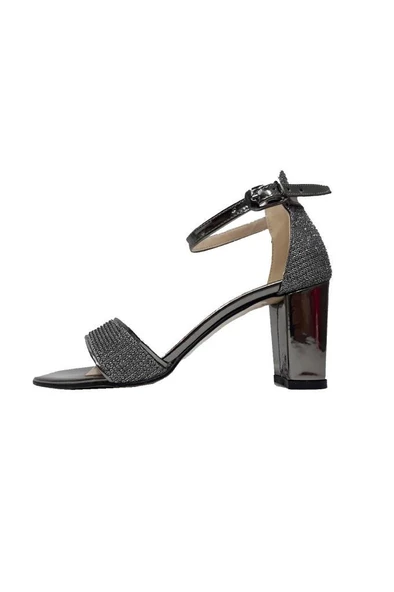 Rüya 010-1 Simli Rugan Tek Bantlı Fashion Kadın Sandalet - 5