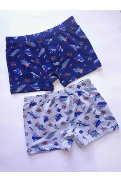 KOTA Erkek Çocuk Desenli Boxer 12 Adet - 1013  Karışık Renk 3 (5-6 YAŞ)