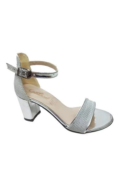Rüya 010-1 Simli Rugan Tek Bantlı Fashion Kadın Sandalet - 10