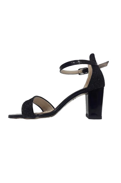 Rüya 010-1 Simli Rugan Tek Bantlı Fashion Kadın Sandalet - 3