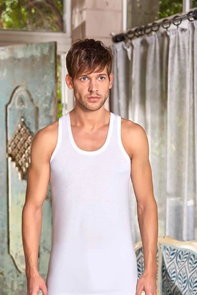 Berrak Erkek Klasik Atlet 1004 - 3 Adet  Beyaz 3XL