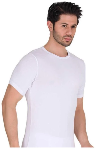 Berrak Erkek Modal 0 Yaka Likralı Atlet 1038 - 1 Adet  Beyaz S ürün görseli 1