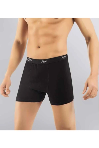 Kota Erkek Likralı Renkli Boxer 1000 - 6 Adet  Siyah 2XL