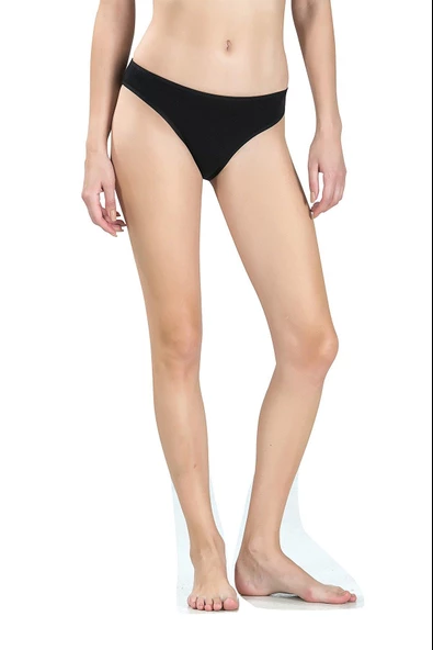 Jiber Kadın Bikini Külot 655 - 6 Adet  Siyah L