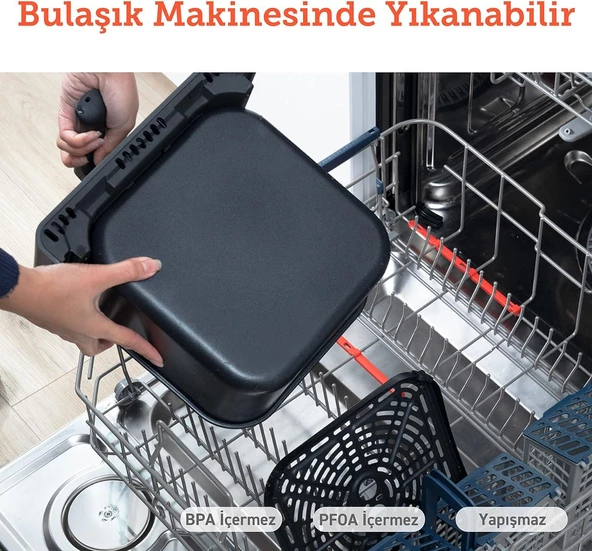 Cosori Sıcak Hava Fritözü ikili Isıtma Sistemi, 6.4 Lt Siyah (Teşhir&Outlet) - 9