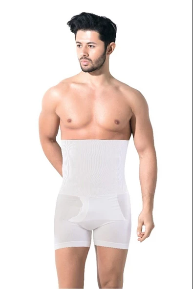 Form Angel Erkek Duble Boxer Korse 6013 - 2 Adet  Beyaz S - M