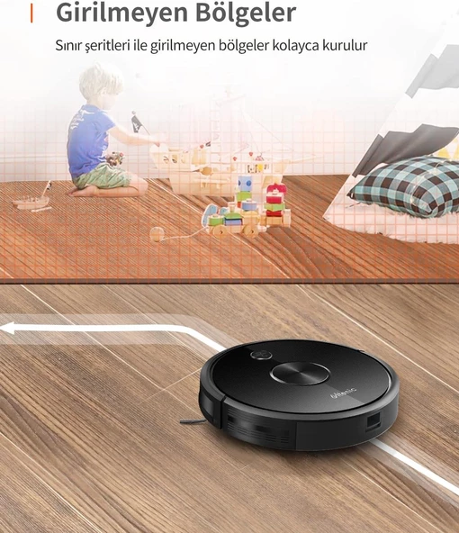 Ultenic D5s Pro Vacuum & Mop Robot Süpürge, 3000Pa, Siyah (Teşhir Outlet) - 6