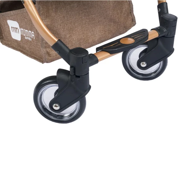 Mimma Baby Drone Kabin Bebek Arabası Gold Siyah - 7