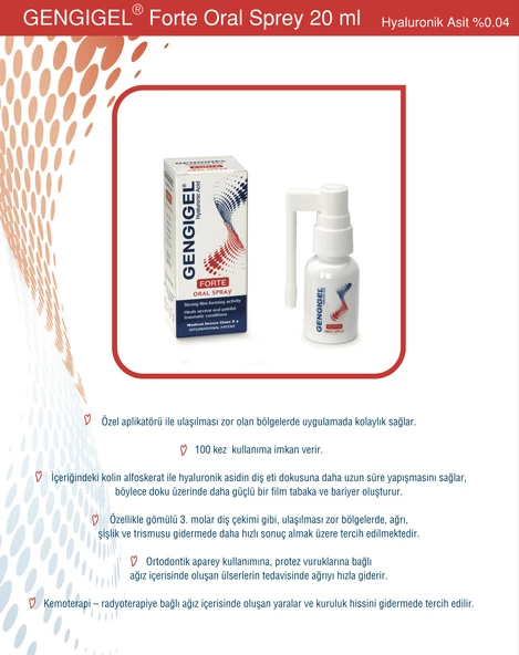 Gengigel Forte Oral Diş Ve Diş Eti Ağrı Spreyi 20 ml - 2