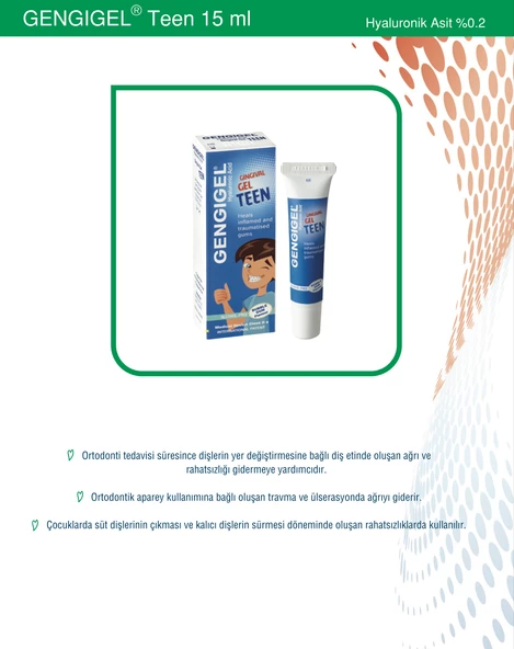 Gengigel Teen Jel Çocuk Hasar Görmüş Ağız Doku Jeli 15 ml - 2