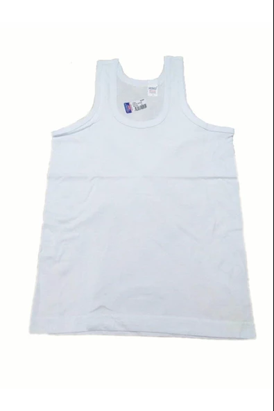 Sedef Yıldızı Erkek Çocuk Askılı  Atlet 1032 - 6 Adet  Beyaz 6 (11-12YAŞ) ürün görseli