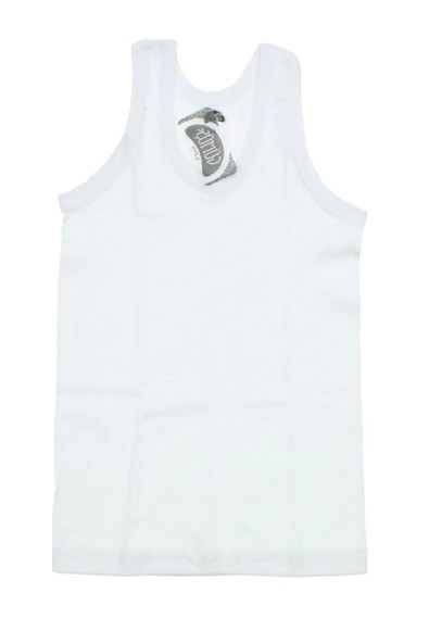 Gümüş Erkek Çocuk Ribana Askılı Atlet 3023 - 6 Adet  Beyaz 3 (5-6 YAŞ) ürün görseli