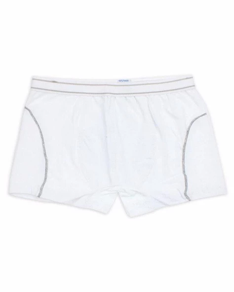 TUTKU 0133 ERKEK ÇOCUK LİKRALI BOXER 6 Adet   Beyaz 4 (7-8 YAŞ) ürün görseli