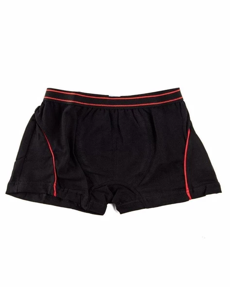 TUTKU 0133 ERKEK ÇOCUK LİKRALI BOXER 6 Adet   Siyah 4 (7-8 YAŞ)