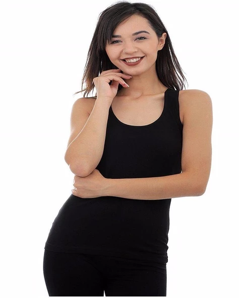 2 Adet TUTKU 0145 BAYAN ELASTAN SPOR ATLET  Siyah S - M