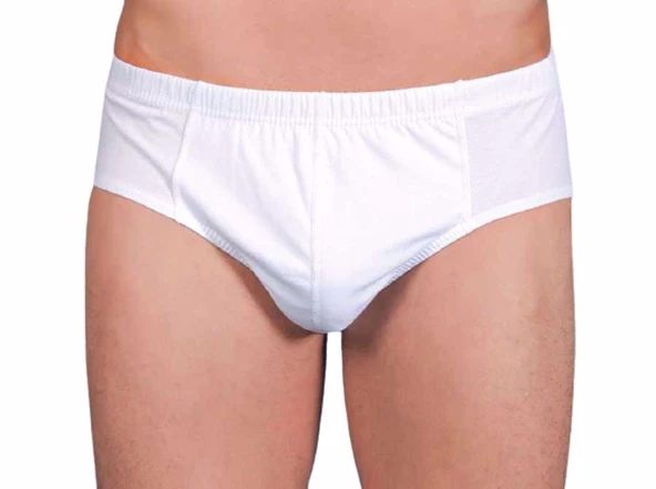 Berrak 1050 Erkek Slip Külot 12 Adet   Beyaz M