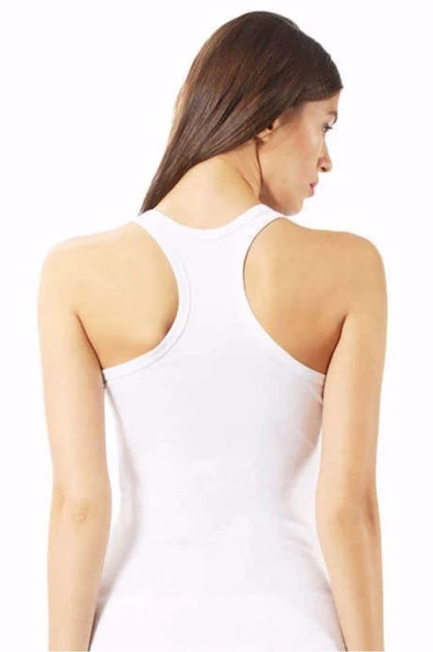 Berrak 2007 Kadın Likralı Sporcu Atlet 6 Adet  Beyaz XL - Resim 2