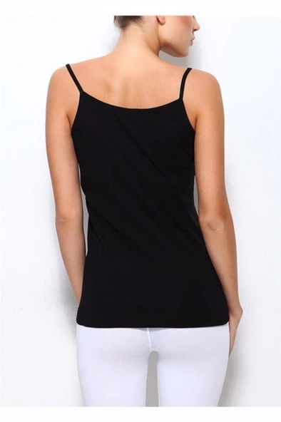Yıldız Kadın Süper İnce İp Askılı Atlet 3'Lü Paket -2245-2246-2247  Siyah 2XL - 6
