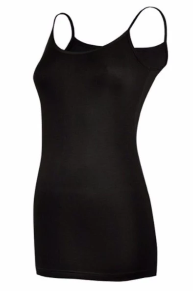 Yıldız Kadın Süper İnce İp Askılı Atlet 3'Lü Paket -2245-2246-2247  Siyah 2XL - 4