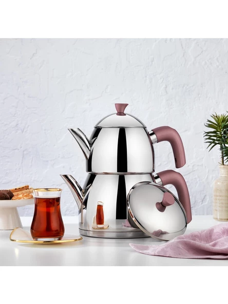 Schafer Alexa Aile Boyu Çelik Çaydanlık Takımı-4 Parça-Rosegold - 2