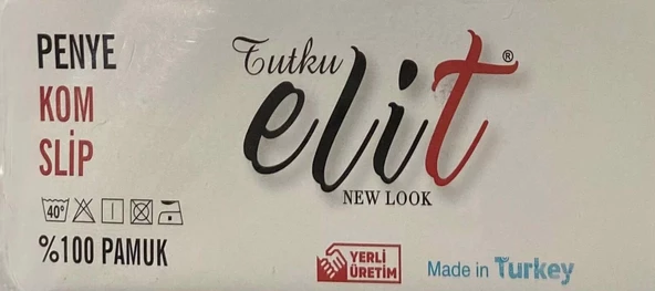 Tutku Elit Erkek Penye Slip Külot 1071 - 12 Adet  Beyaz XL - Resim 6