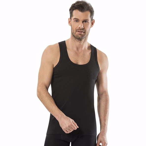 Jiber Erkek Askılı Atlet 3'lü Paket-110   Siyah 2XL ürün görseli