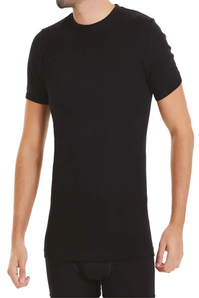 Yıldız Erkek Doktor Yaka Ribana Atlet Fanila - 1 Adet  Siyah S - Resim 2