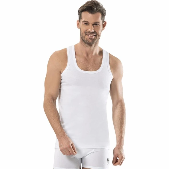 Jiber Erkek Askılı Atlet 3'lü Paket 101  Beyaz S ürün görseli