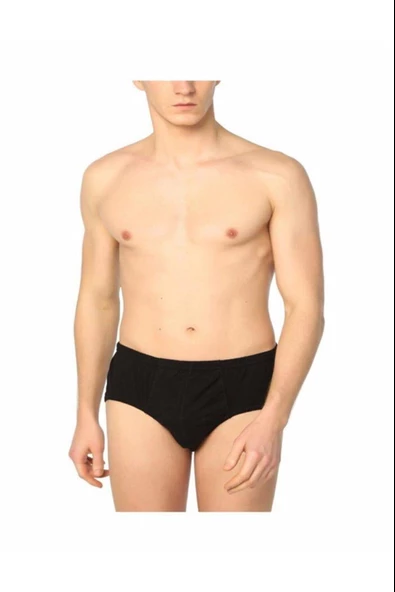 Seher Yıldızı Erkek Renkli Slip Külot - 12 Adet  Siyah 2XL