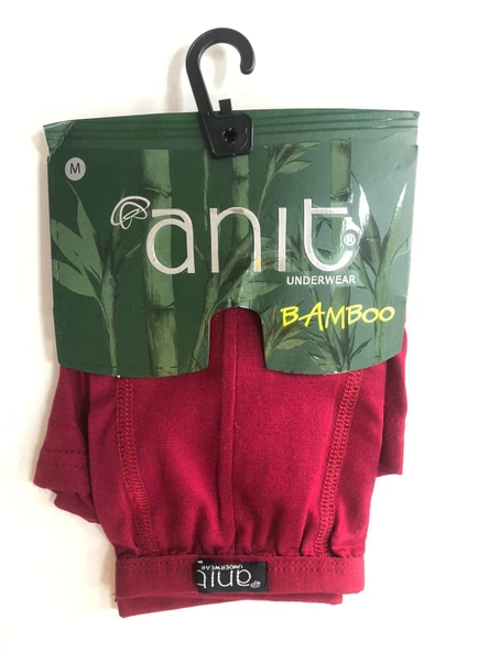 Anıt Erkek İnce Belli Bambu Likralı Boxer 1273 -12 Adet  Bordo 2XL - 2