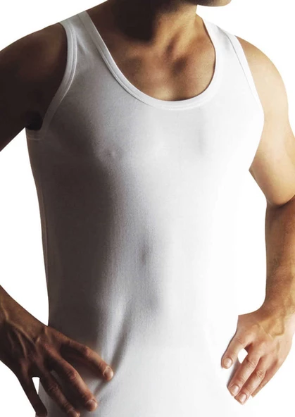 3'Lü Yıldız 71 - 72 - 73 - 74 Erkek Modal Atlet Renkli  Beyaz XL