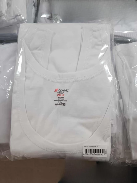 Erdem Erkek Penye Economic Klasik Askılı Atlet 1113 - 12 Adet  Beyaz XL - Resim 2