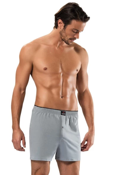 3'Lü Erdem 1400 Erkek Penye Boxer  M Karışık Renk - 3