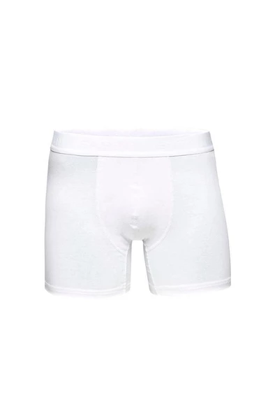 Saran Erkek Likralı Pamuklu Boxer 3103 - 12 Adet  Beyaz M