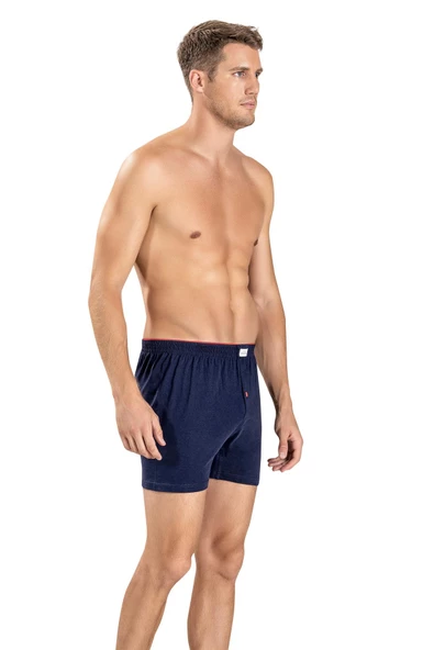 Jiber Erkek Havlu Kemer Pamuklu Boxer 127 - 9 Adet   M Lacivert - 2