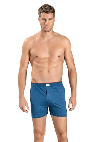 Jiber Erkek Havlu Kemer Pamuklu Boxer 127 - 3 Adet  M İndigo