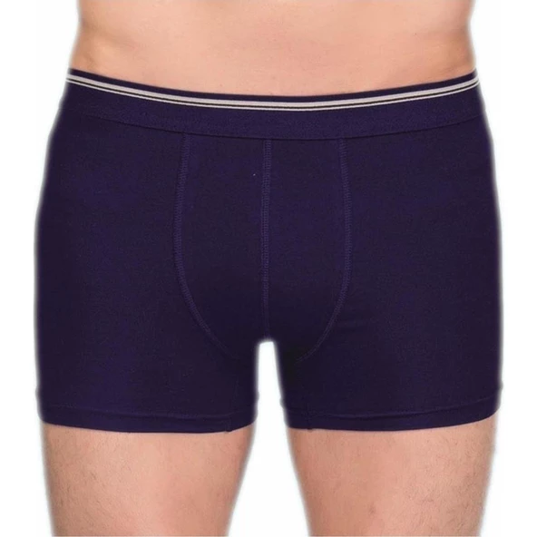 Berrak 1097 Erkek Likralı Esnek Boxer 3'Lü 1416  Lacivert 2XL