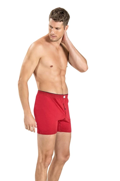 Jiber Erkek Havlu Kemer Pamuklu Boxer 127 - 3 Adet  M Bordo