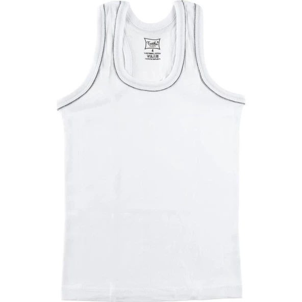 TUTKU 0130 ERKEK ÇOCUK SPOR ATLET 6 Adet  Beyaz 5 (9-10 YAŞ)