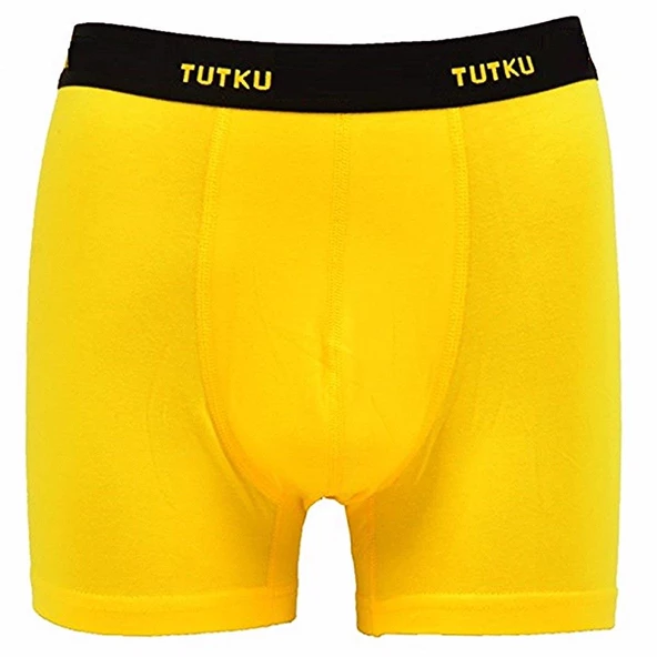 Tutku Erkek Elastan Spor Boxer 2 Adet  XL Sarı
